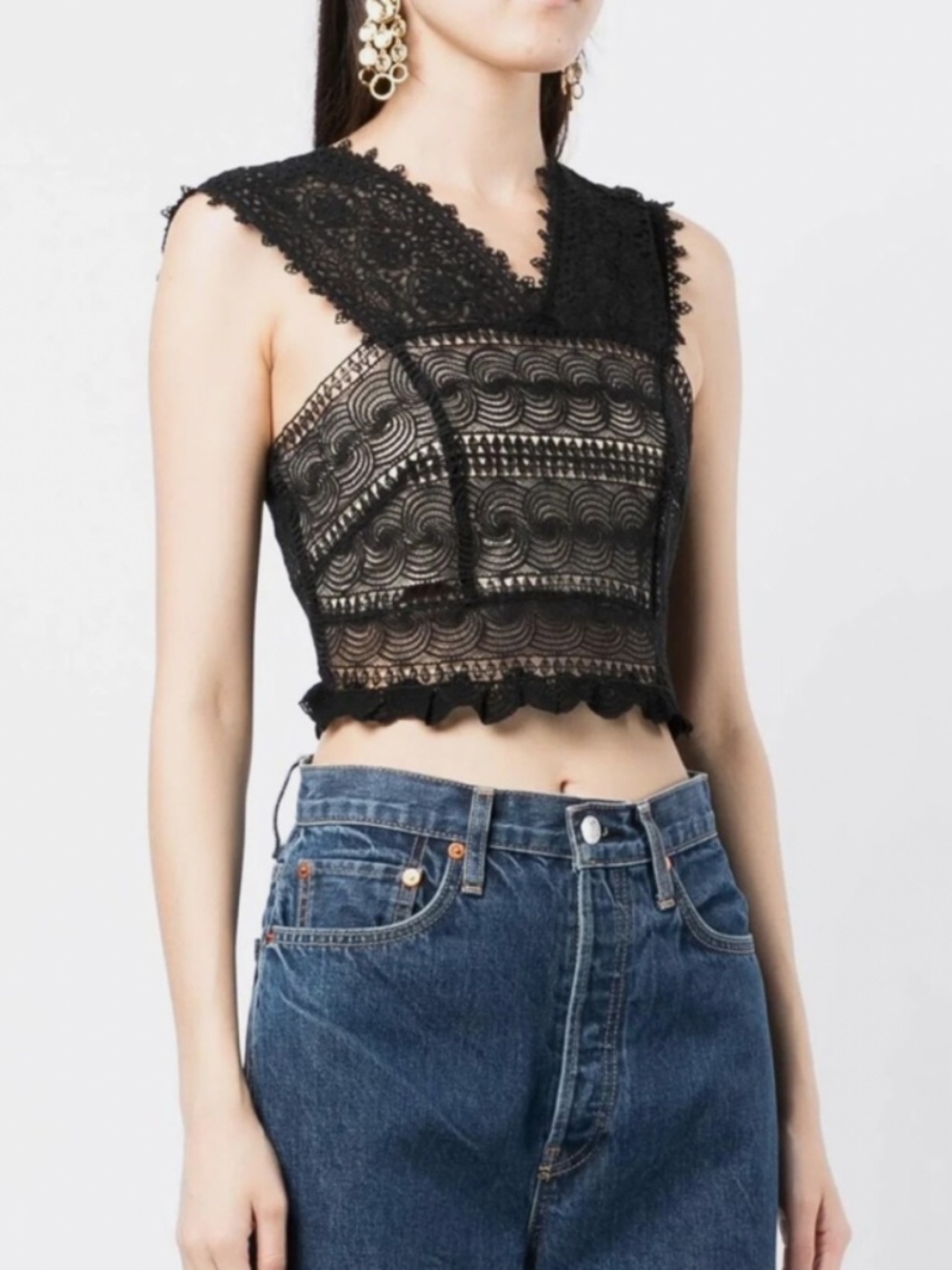Ulla Johnson handmade lace crop corset top cropped blouse size 2 xs designer lux